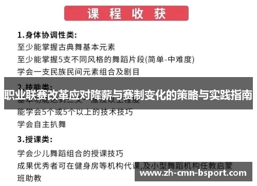 职业联赛改革应对降薪与赛制变化的策略与实践指南